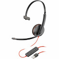 Poly Blackwire C3210 Wired On-ear, Over-the-head Mono Headset - Black