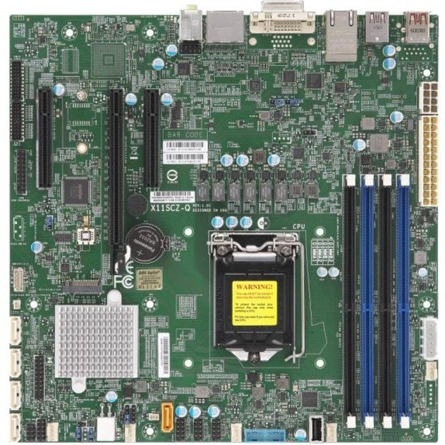 Supermicro X11SCZ-Q Desktop Motherboard - Intel Q370 Chipset - Socket H4 LGA-1151 - Micro ATX