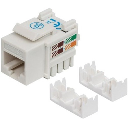 Manhattan Keystone Jack, Cat5e, UTP, Punch-down, White