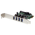 StarTech.com 4 Port PCI Express PCIe SuperSpeed USB 3.0 Controller Card Adapter with UASP - 5Gbps - SATA Power