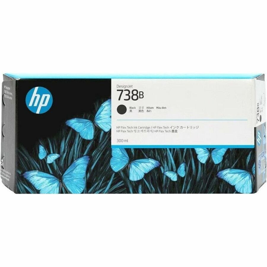 HP 738B Original High Yield Thermal Inkjet Ink Cartridge - Black - 1 Pack