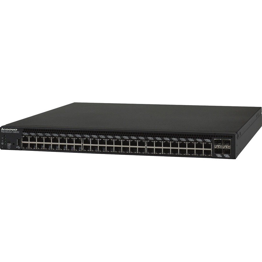 Lenovo RackSwitch G8052 48 Ports Ethernet Switch - Gigabit Ethernet - 10/100/1000Base-T, 10GBase-LRM
