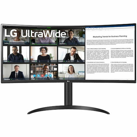 LG Ultrawide 34WR55QC-B 34" Class UW-QHD Curved Screen LCD Monitor - 21:9