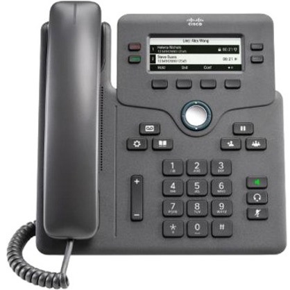 Cisco 6861 IP Phone - Corded - Corded/Cordless - Wi-Fi - Wall Mountable - Charcoal