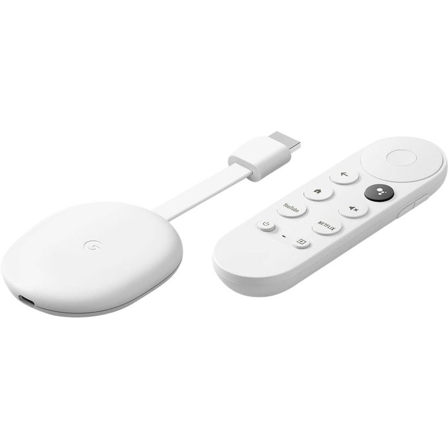 Google Nest Chromecast Network Audio/Video Player - Wireless LAN - Snow