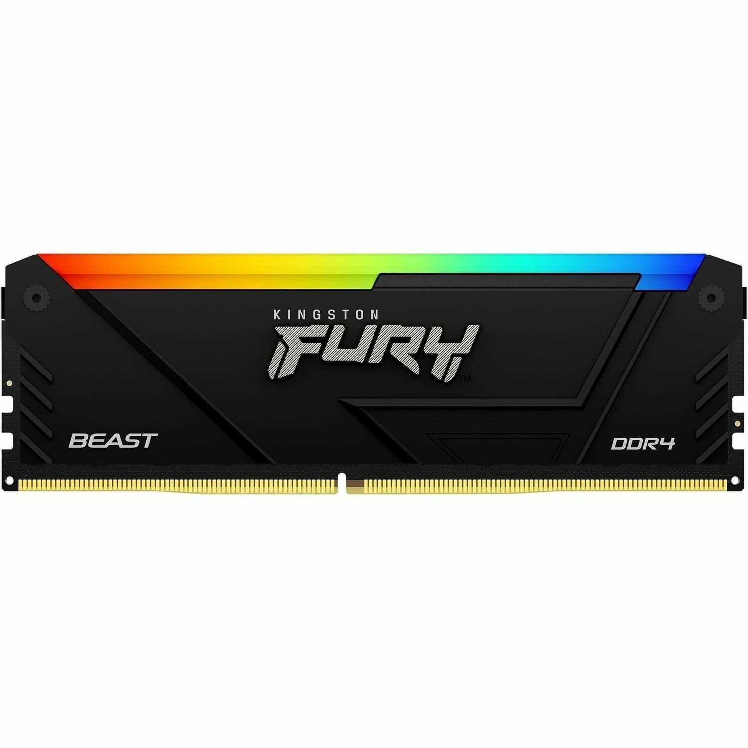 Kingston FURY Beast RAM Module - 8 GB (1 x 8GB) - RGB - DDR4-3200/PC4-25600 DDR4 SDRAM - 3200 MHz Single-rank Memory - CL16 - 1.35 V - Retail