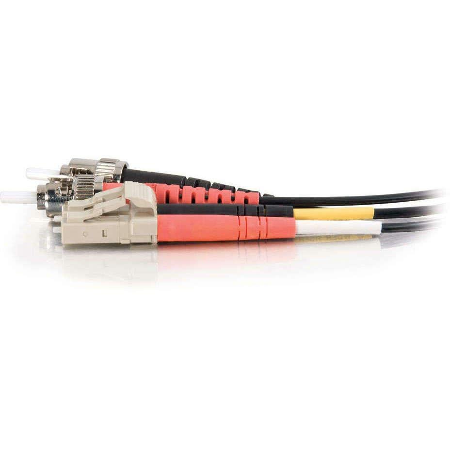 C2G 5m LC-ST 62.5/125 OM1 Duplex Multimode PVC Fiber Optic Cable - Black