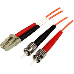StarTech.com 1m Fiber Optic Cable - Multimode Duplex 50/125 - OFNP Plenum - LC/ST - OM2 - LC to ST Fiber Patch Cable
