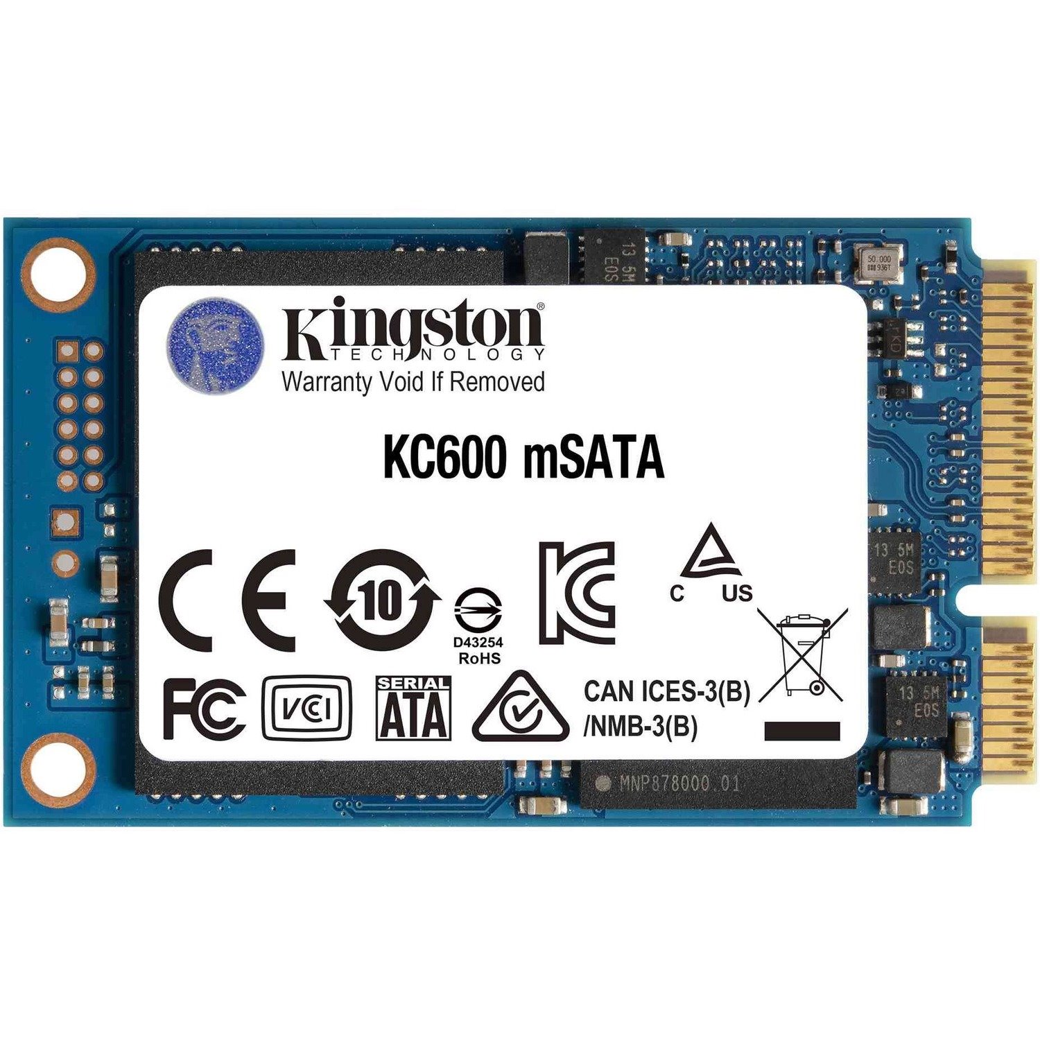 Kingston KC600 512 GB Solid State Drive - mSATA Internal - SATA (SATA/600)