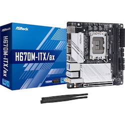 ASRock H670M-ITX/ax Desktop Motherboard - Intel H670 Chipset - Socket LGA-1700 - Intel Optane Memory Ready - Mini ITX