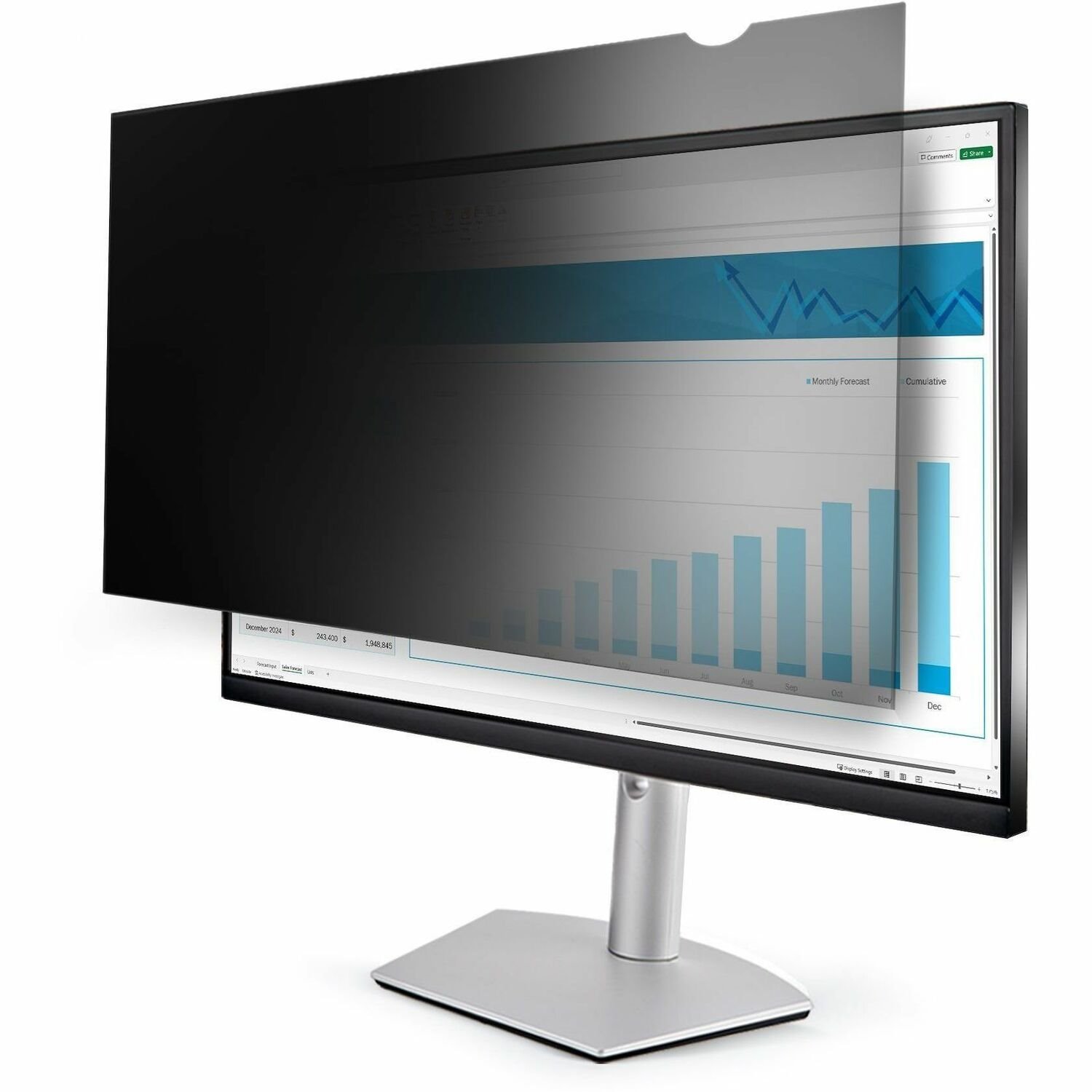StarTech.com 31.5-inch 16:9 Computer Monitor Privacy Screen, Anti-Glare Privacy Filter w/Blue Light Reduction, +/- 30&deg; View Security Shield