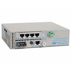iConverter MUX/M Ethernet + 4xT1/E1 Fiber Multiplexer SC Multimode 550m