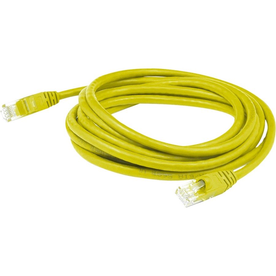 AddOn 45ft Yellow CAT 6 Shielded PVC Ethernet Cable Snagless Bubble Boot RJ-45 M/M