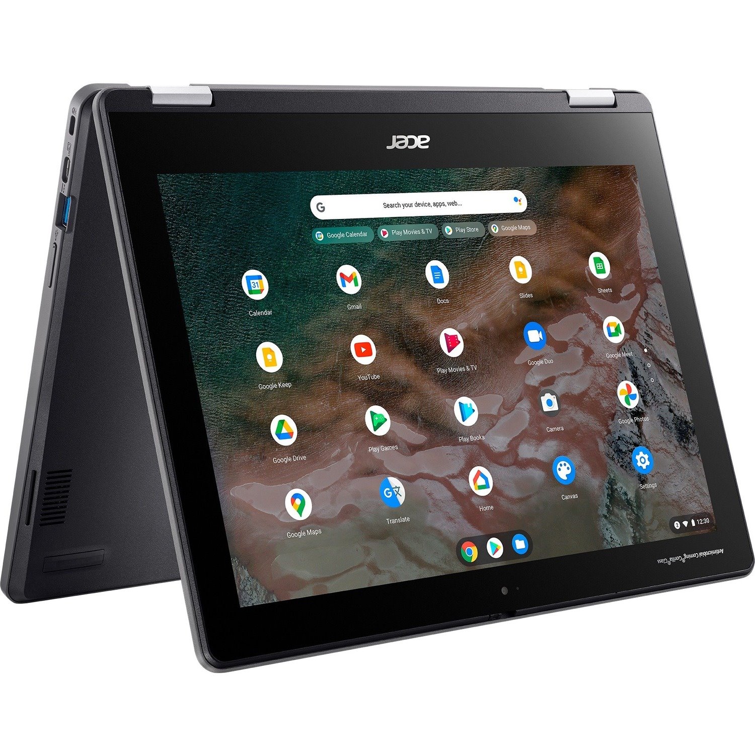 Acer Chromebook Spin 512 R853TA R853TA-C9RH 30.5 cm (12") Touchscreen Convertible 2 in 1 Chromebook - HD+ - 1366 x 912 - Intel Celeron N4500 Dual-core (2 Core) 1.10 GHz - 8 GB Total RAM - 64 GB Flash Memory - Shale Black