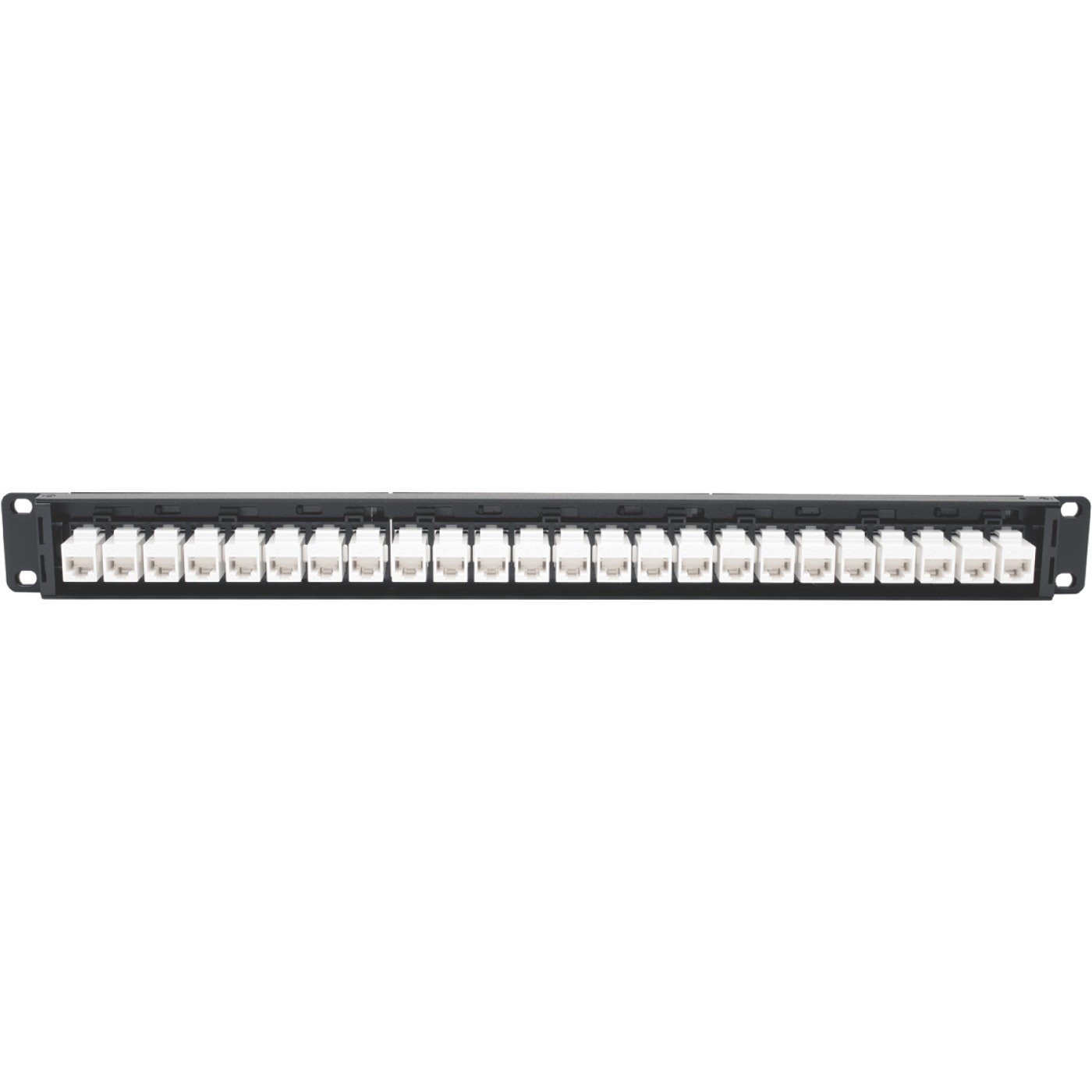 Eaton Tripp Lite Series 24-Port Cat6a Feed-Through Patch Panel - 4PPoE Compliant, 1U Rack-Mount, RJ45 Ethernet, Black, TAA