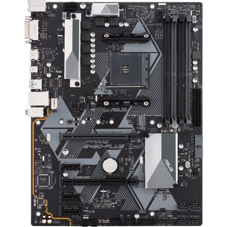 Asus Prime B450-PLUS Desktop Motherboard - AMD B450 Chipset - Socket AM4 - ATX