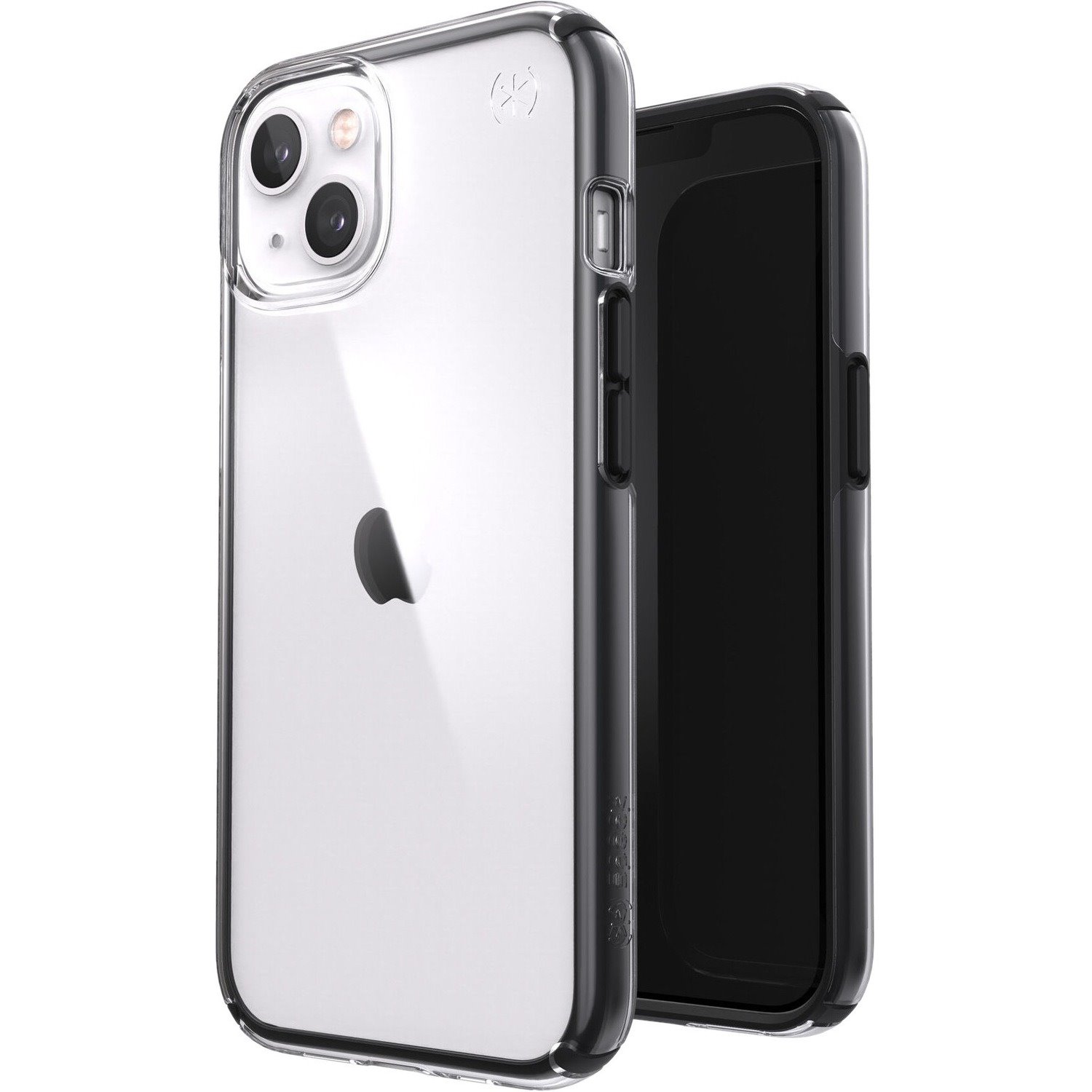 Speck Presidio Perfect-Clear Case for Apple iPhone 13 Smartphone - Clear/Black