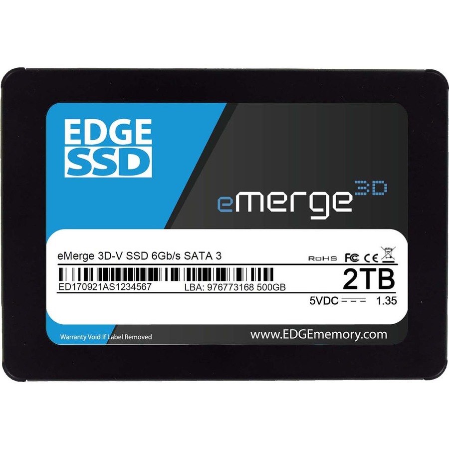 EDGE eMerge 3D-V 2 TB Solid State Drive - 2.5" Internal - SATA (SATA/600) - TAA Compliant