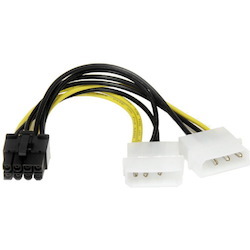StarTech.com 6in LP4 to 8 Pin PCI Express Video Card Power Cable Adapter