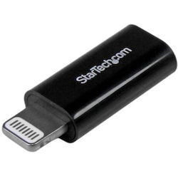 StarTech.com Black Apple 8-pin Lightning Connector to Micro USB Adapter for iPhone / iPod / iPad
