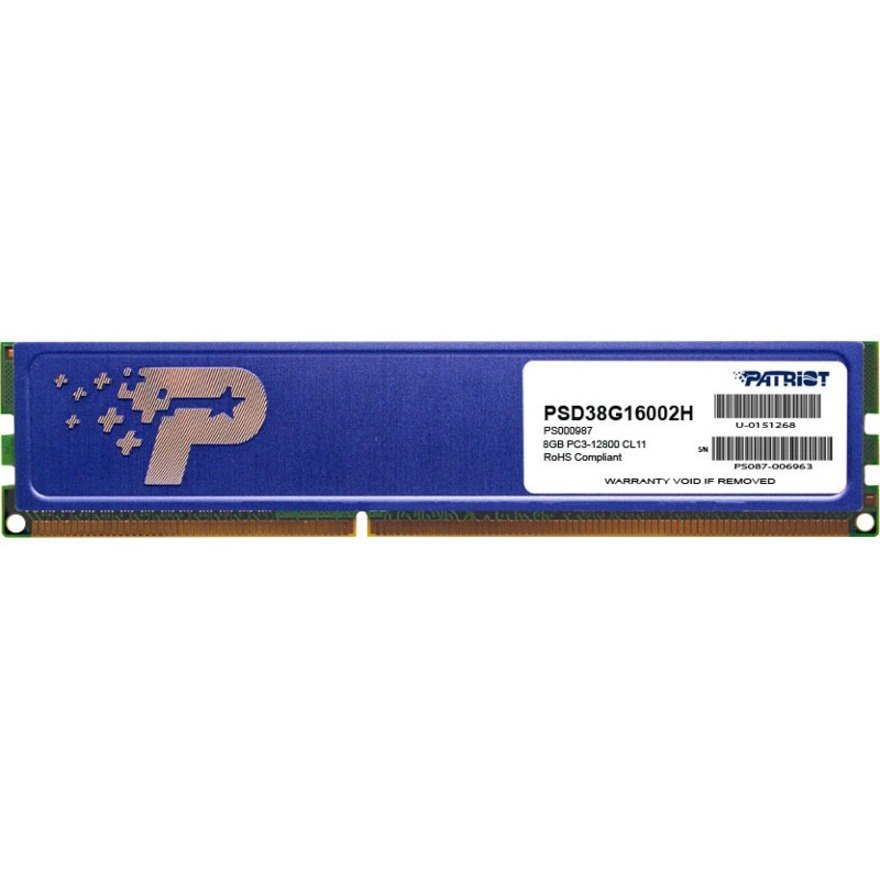 Patriot Memory Signature RAM Module - 8 GB - DDR3-1600/PC3-12800 DDR3 SDRAM - 1600 MHz - CL11 - 1.50 V