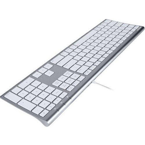 Macally Space Gray Ultra Slim USB Wired keyboard for Mac and PC