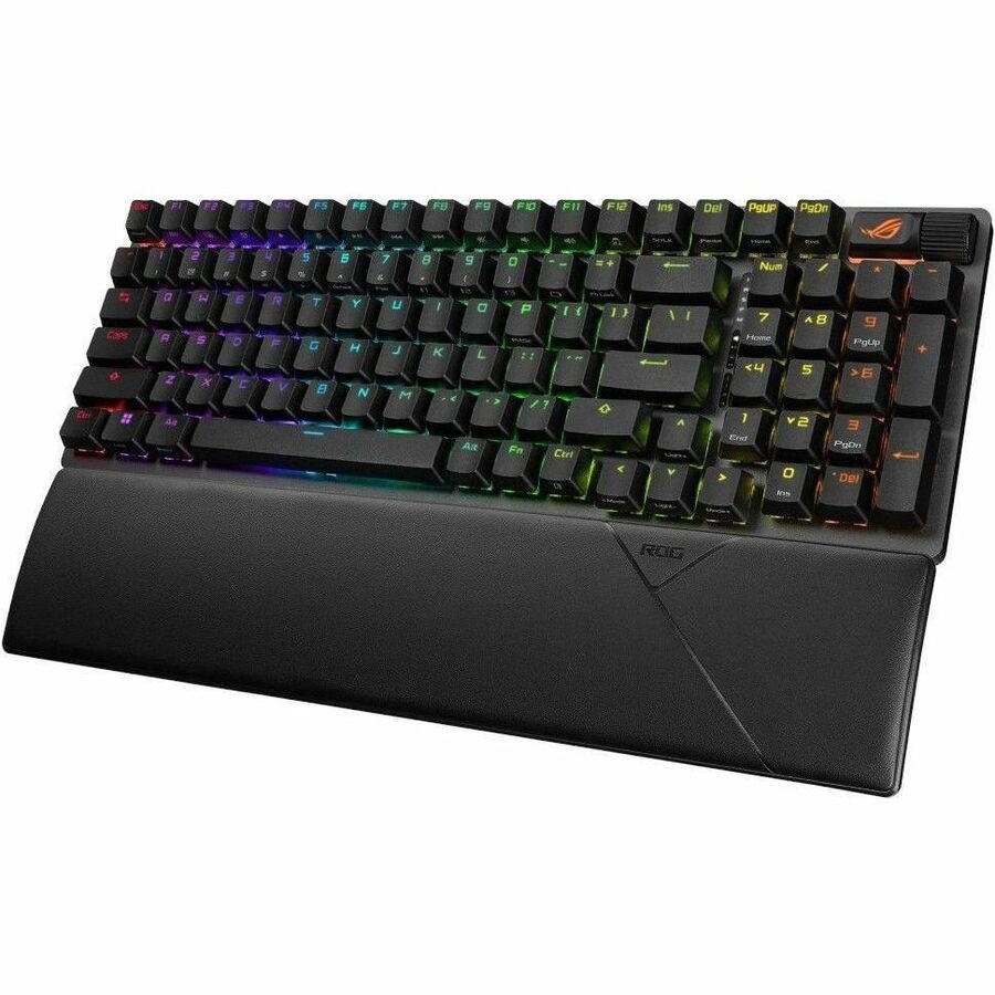 Asus ROG Strix Scope II 96 Wireless Gaming Keyboard - Wired/Wireless Connectivity - USB 2.0 Type A Interface - RGB LED - Black