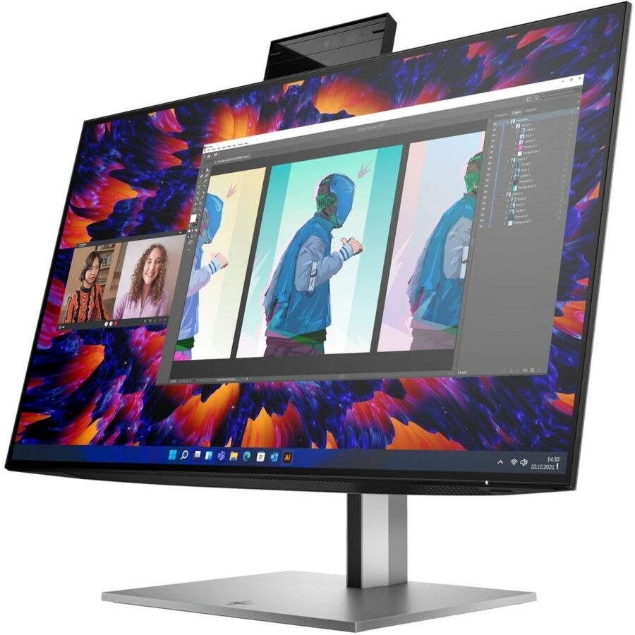 HP Z24m G3 24" Class Webcam WQHD LED Monitor - 16:9 - Silver