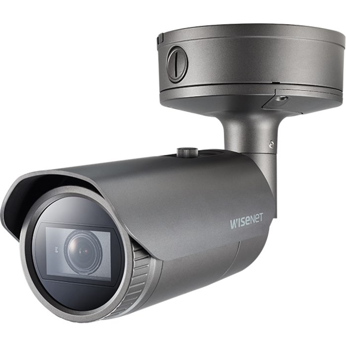 Hanwha Techwin XNO-8082R 6 Megapixel Indoor/Outdoor HD Network Camera - Color, Monochrome - Bullet - Dark Gray