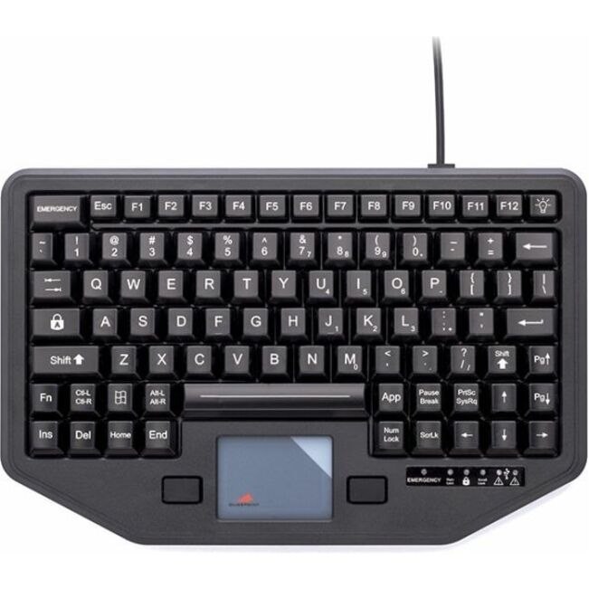 Gamber-Johnson iKey Full Travel Keyboard with Attachment Versatility and Red Back Lighting