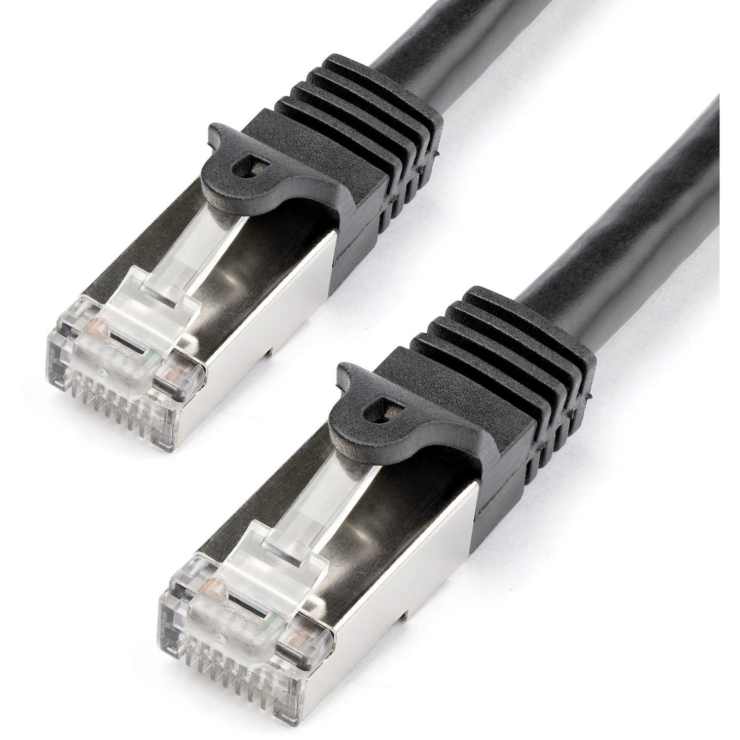 StarTech.com 1m Cat6 Patch Cable - Shielded (SFTP) Snagless Gigabit Network Patch Cable - Black Cat 6 Ethernet Patch Lead