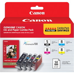 Canon 0628B027 Original Inkjet Ink Cartridge - Black, Cyan, Magenta, Yellow Pack
