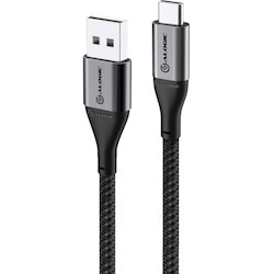 Alogic SUPER Ultra 30 cm USB/USB-C Data Transfer Cable for Smartphone, Tablet, Notebook, Peripheral Device, Wall Charger, Computer - 1