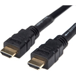 Rocstor Premium 100ft 4K High Speed HDMI to HDMI M/M Cable - Ultra HD HDMI 2.0 Supports 4k x 2k at 60Hz with resolutions up to 3840x2160p and 18Gbps Bandwidth - HDMI 2.0 to HDMI 2.0 Male/Male - HDMI 2.0 for HDTV, DVD Player - 100ft (30.5m) - 1 Retail Pack - 1 x HDMI Male - 1 x HDMI Male - Gold Plated Connectors - Shielding - Black - HDMI CABLE ULTRA HD 4Kx2K - HDMI for Audio/Video Devi SUPPORT 3D 4K2K 60HZ 18GBPS