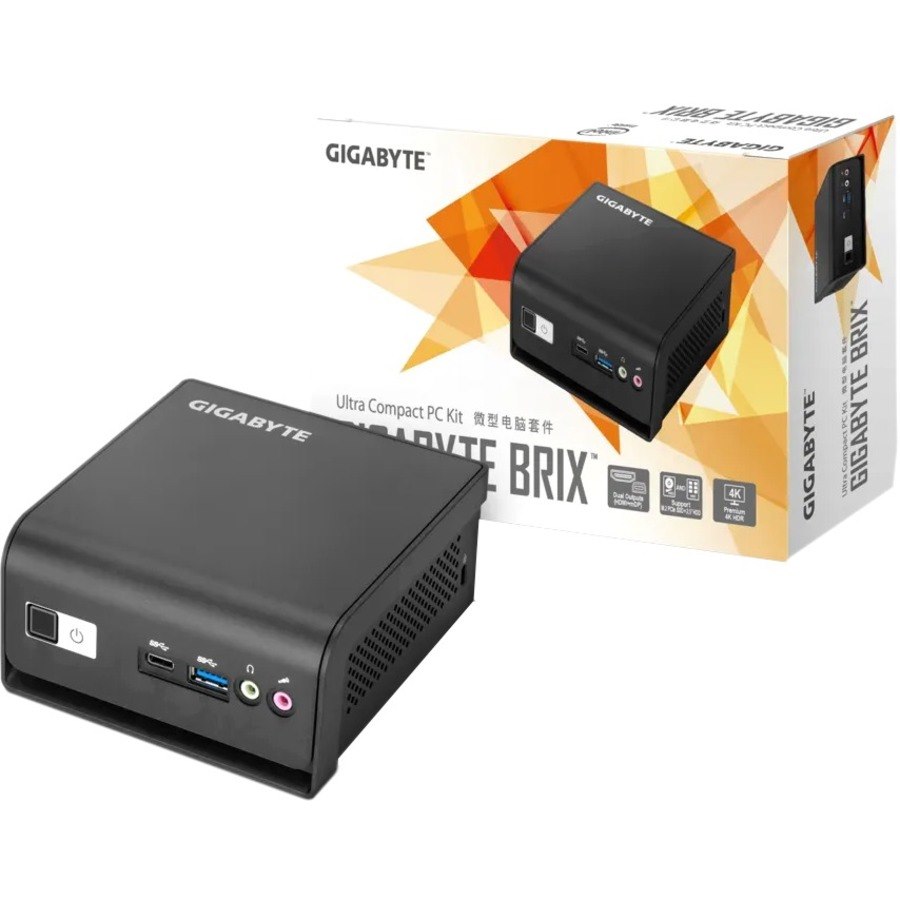 Gigabyte BRIX GB-BMPD-6005 (rev. 1.0) Barebone System - Mini PC - Intel Pentium N6005 2.80 GHz Quad-core (4 Core)