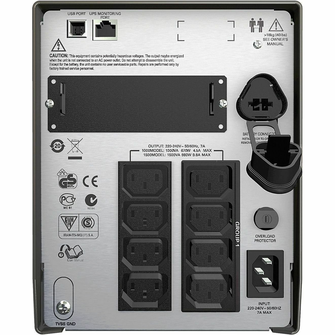 APC by Schneider Electric Smart-UPS Line-interactive UPS - 1 kVA/700 W
