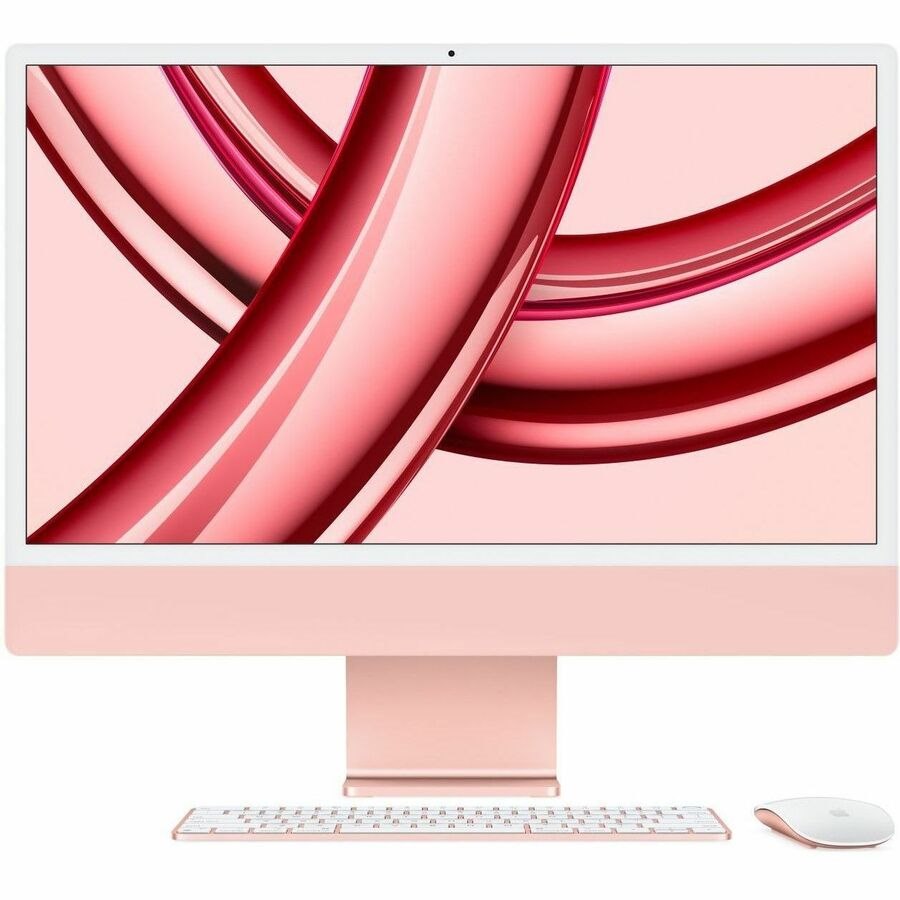 Apple iMac MQRD3B/A All-in-One Computer - Apple M3 Octa-core (8 Core) - 8 GB RAM - 256 GB SSD - 61 cm (24") 4.5K 4480 x 2520 - Desktop - Pink