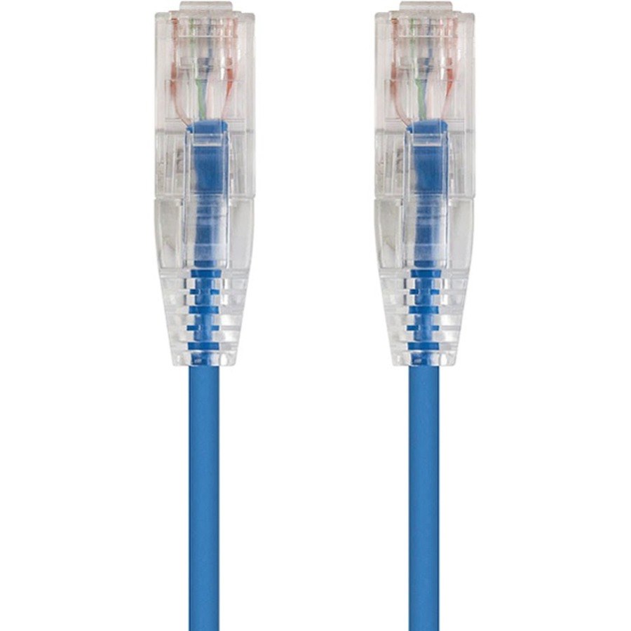 Monoprice SlimRun Cat6 28AWG UTP Ethernet Network Cable, 5ft Blue