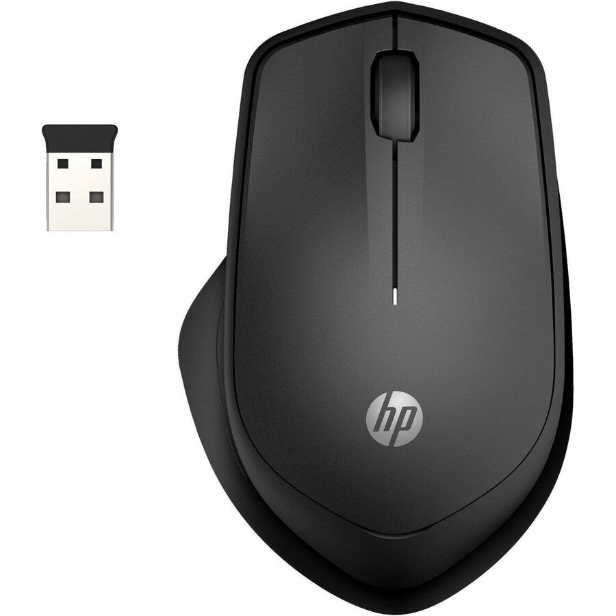 HP 285 Mouse - Radio Frequency - USB Type A - Optical - 3 Button(s) - Black - 1