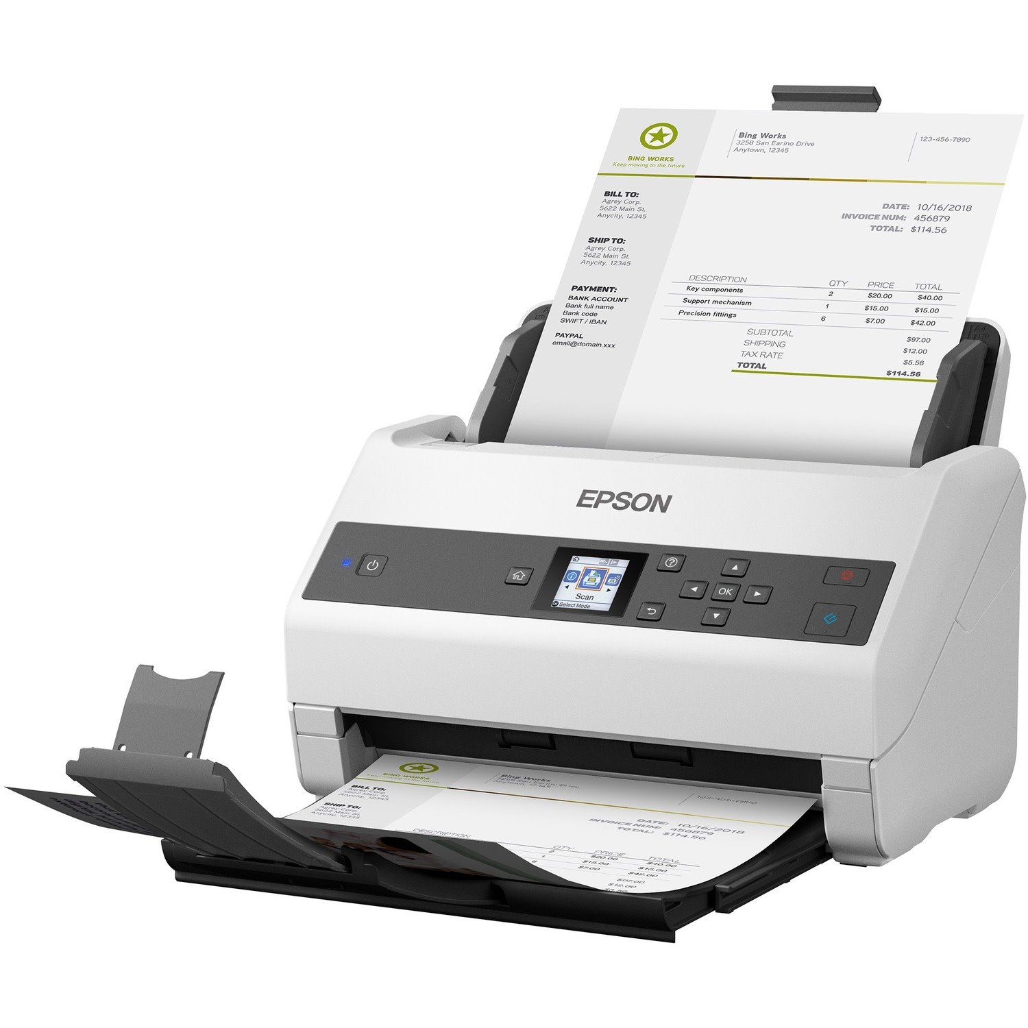 Epson WorkForce DS-870 Sheetfed Scanner - 600 dpi Optical