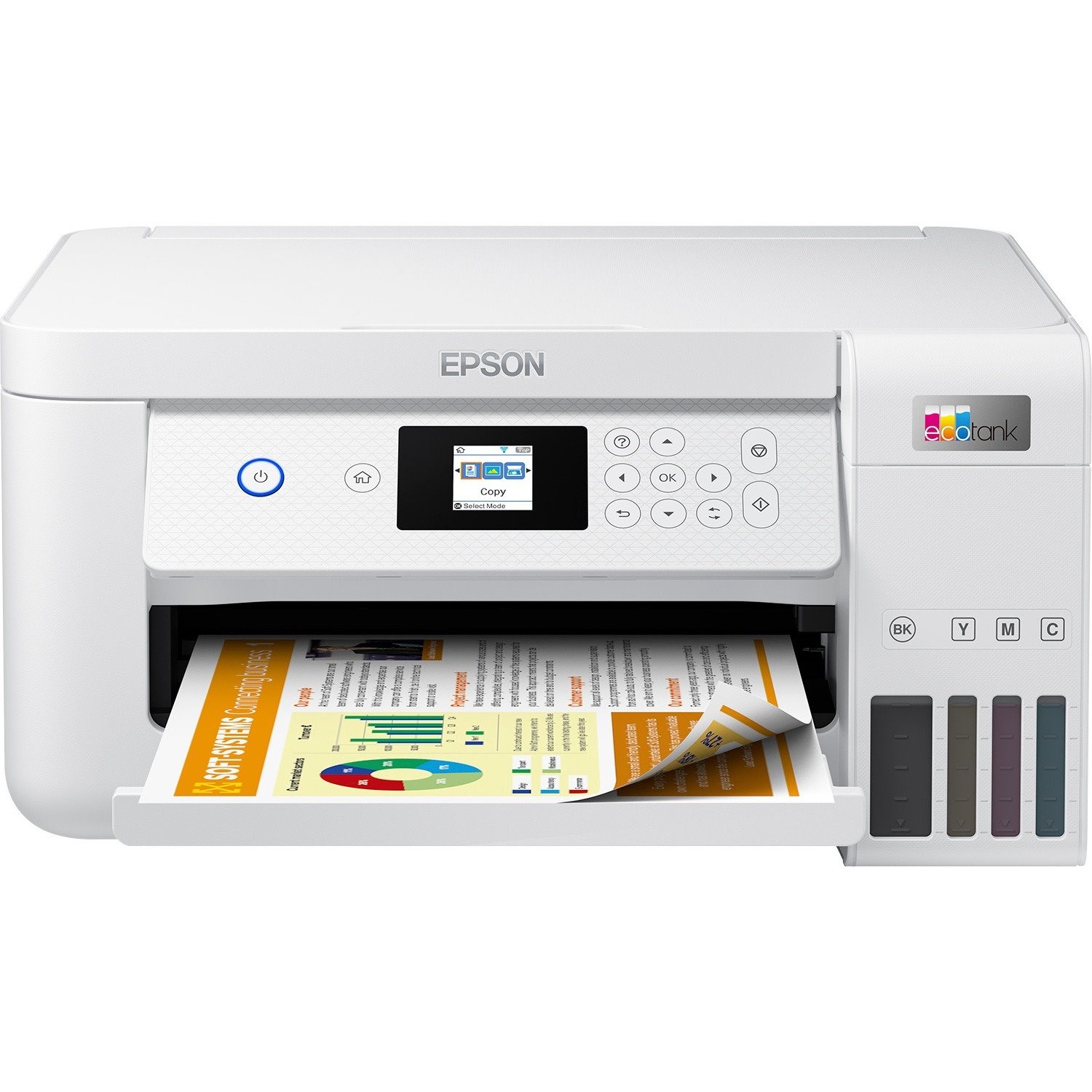 Epson EcoTank ET-2856 Wireless Inkjet Multifunction Printer - Colour - White