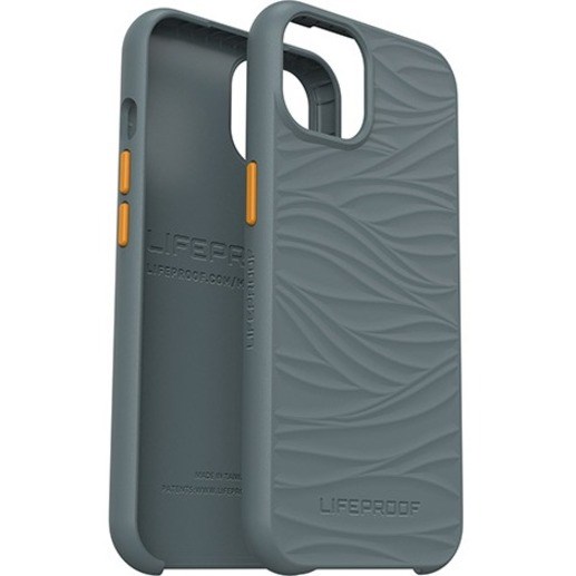 LifeProof W?KE Case for Apple iPhone 13 Smartphone - Mellow Wave Pattern - Anchors Away (Gray/Orange)