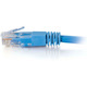 C2G-50ft Cat5e Molded Solid Unshielded (UTP) Network Patch Cable - Blue