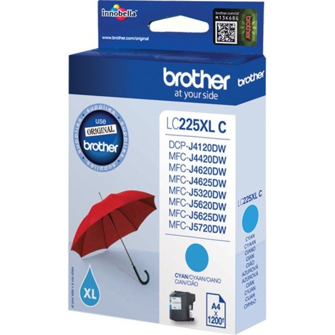 Brother LC-225XLC Original High Yield Inkjet Ink Cartridge - Cyan Pack