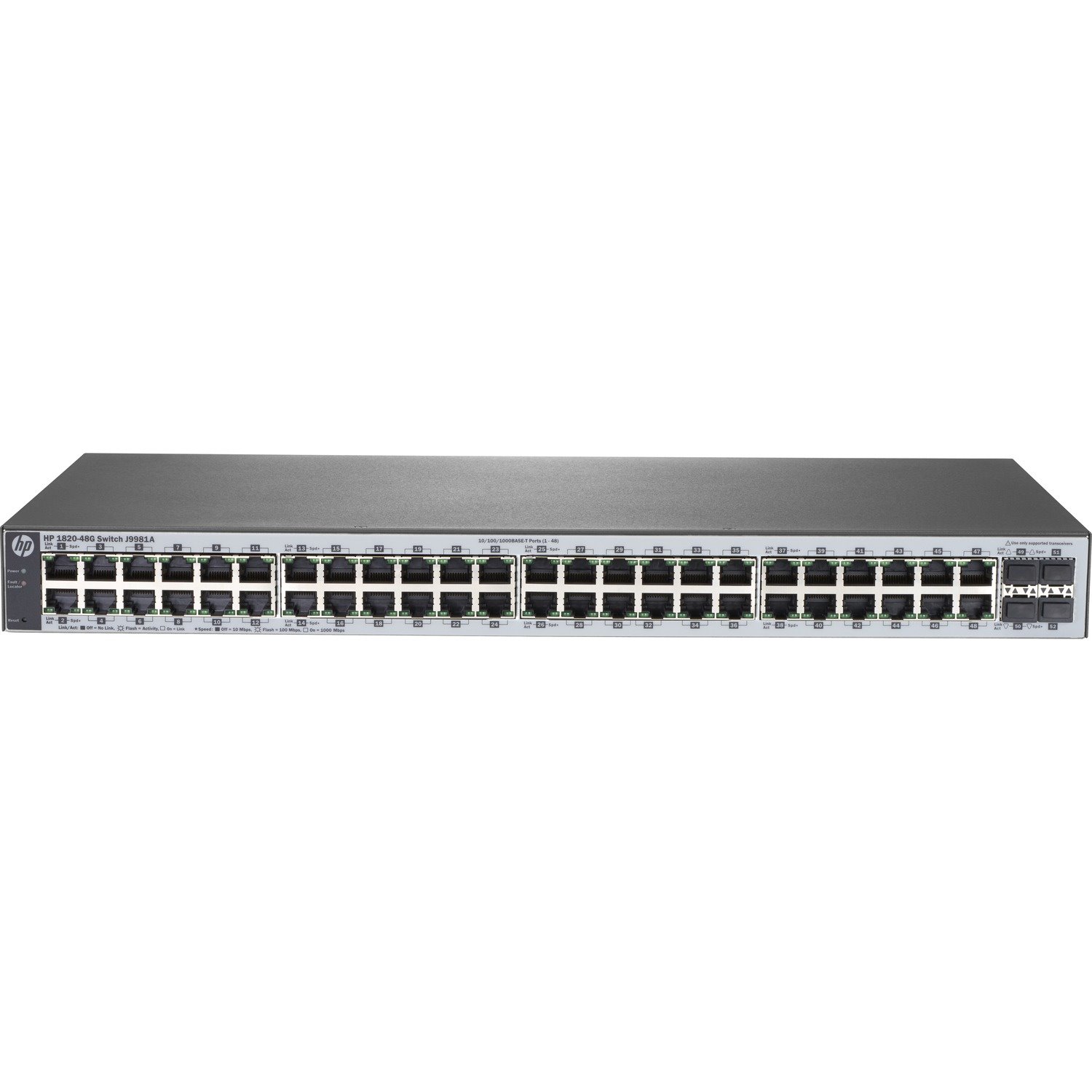 HPE 1820 1820-48G 48 Ports Manageable Ethernet Switch - Gigabit Ethernet - 10/100/1000Base-T, 1000Base-X