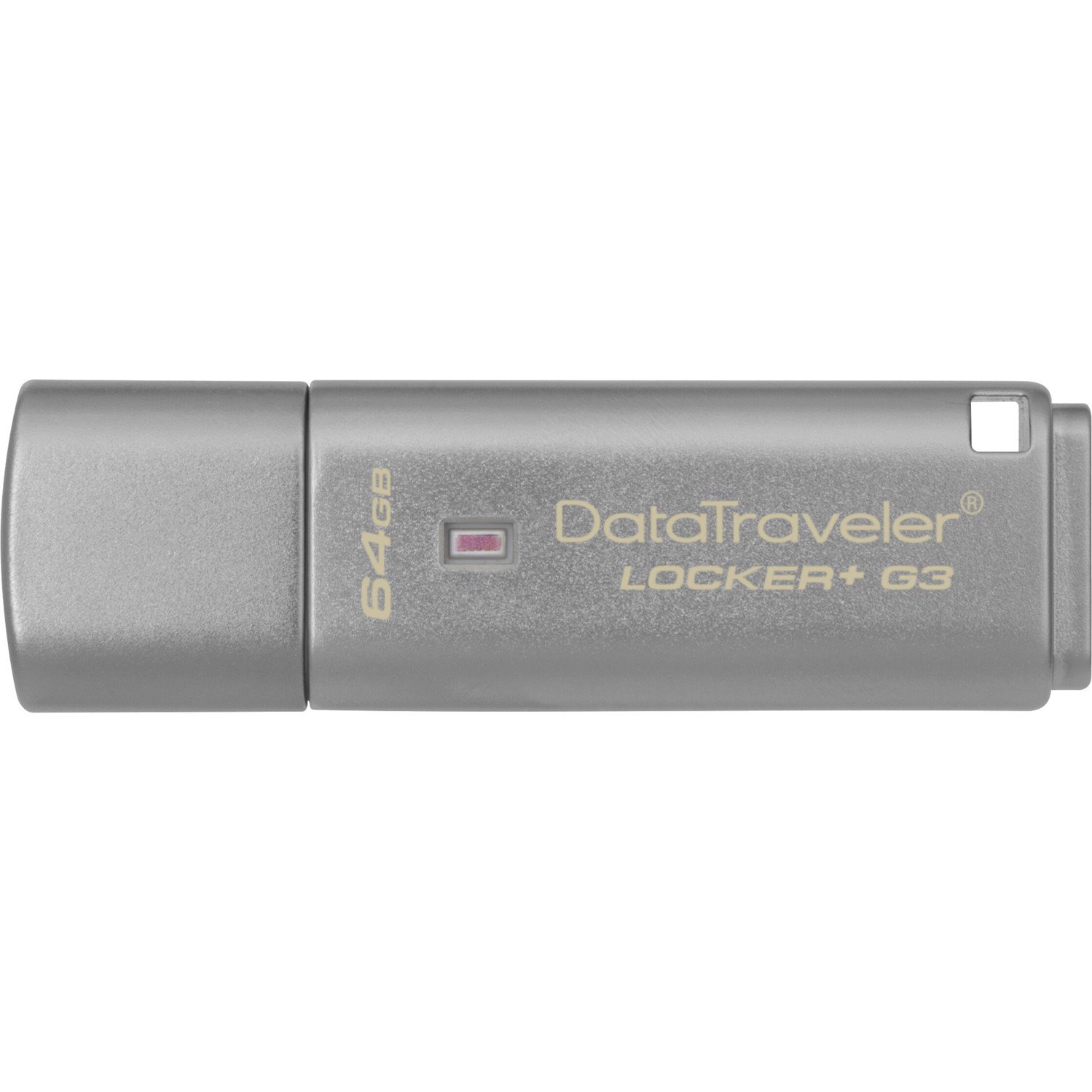 Kingston DataTraveler Locker+ G3 DTLPG3 64 GB USB 3.0 Flash Drive - Silver