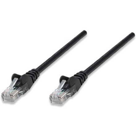 Network Patch Cable, Cat5e, 10m, Black, CCA, U/UTP, PVC, RJ45, Gold Plated Contacts, Snagless, Booted, Lifetime Warranty, Polybag