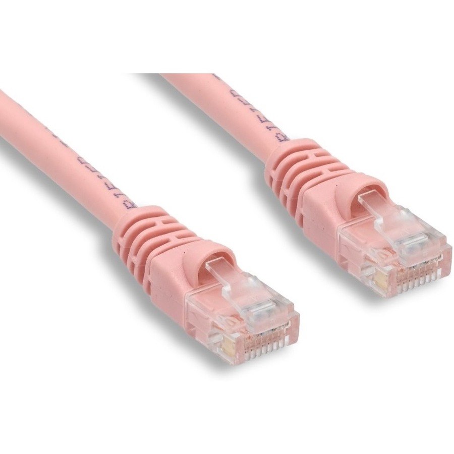 ENET Cat6 Pink 7 Foot Patch Cable with Snagless Molded Boot (UTP) High-Quality Network Patch Cable RJ45 to RJ45 - 7Ft