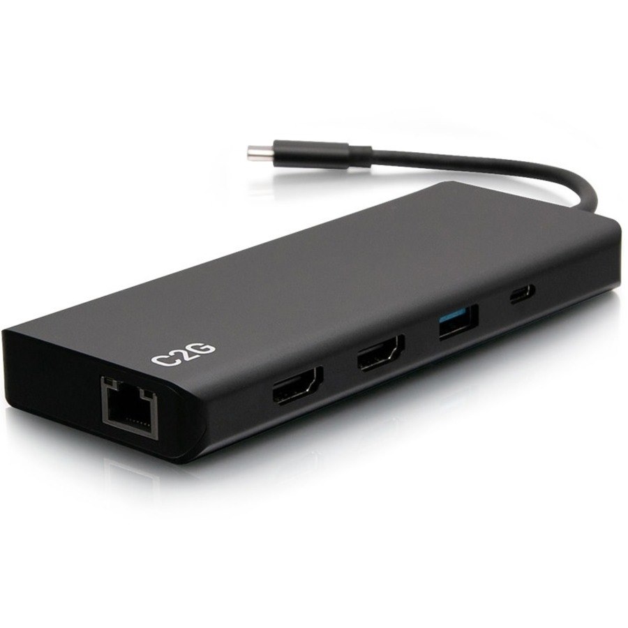 C2G USB C Docking Station - Dual Monitor Docking Station with HDMI, USB, Ethernet and USB C - Power Delivery up to 60W