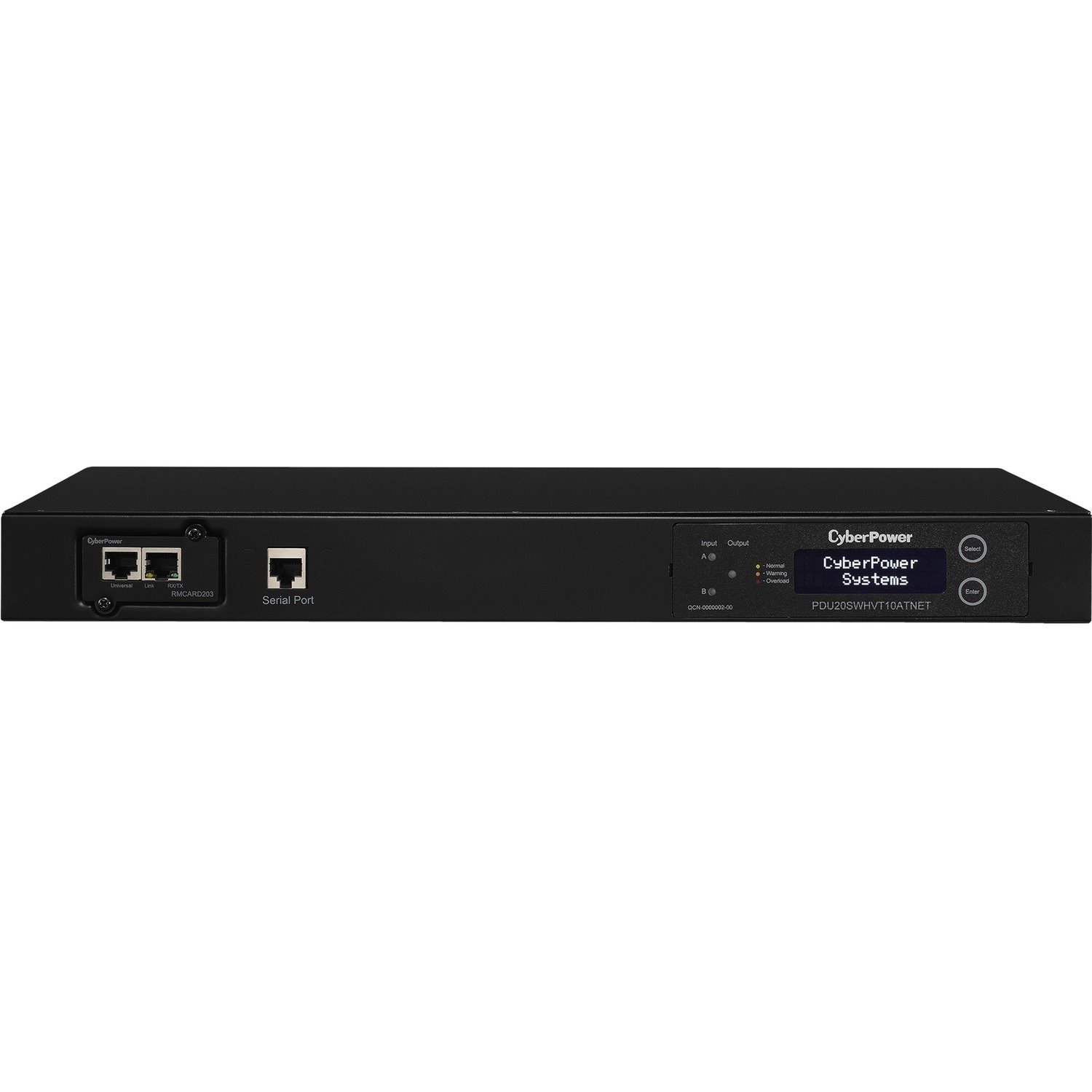 CyberPower PDU20SWHVT10ATNET 200 - 240 VAC 20A Switched ATS PDU